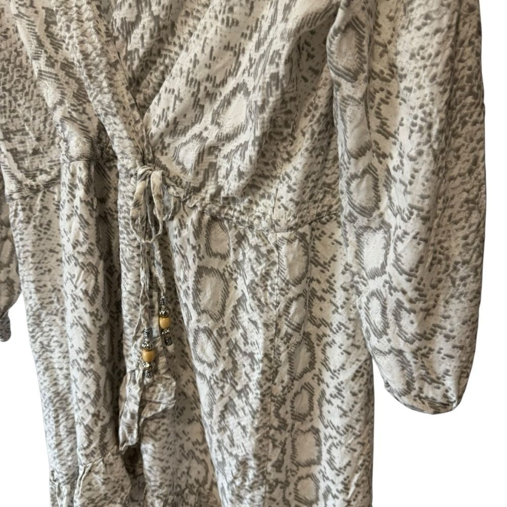 Blue Island Snakeskin Python Print Long Sleeved C… - image 2